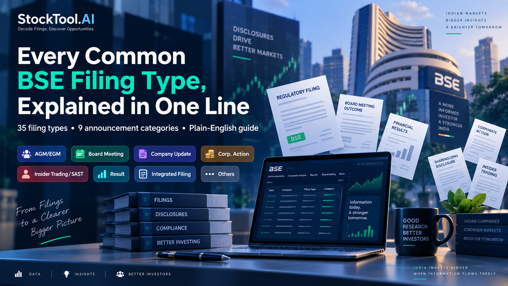 Every common BSE filing type explained in one line