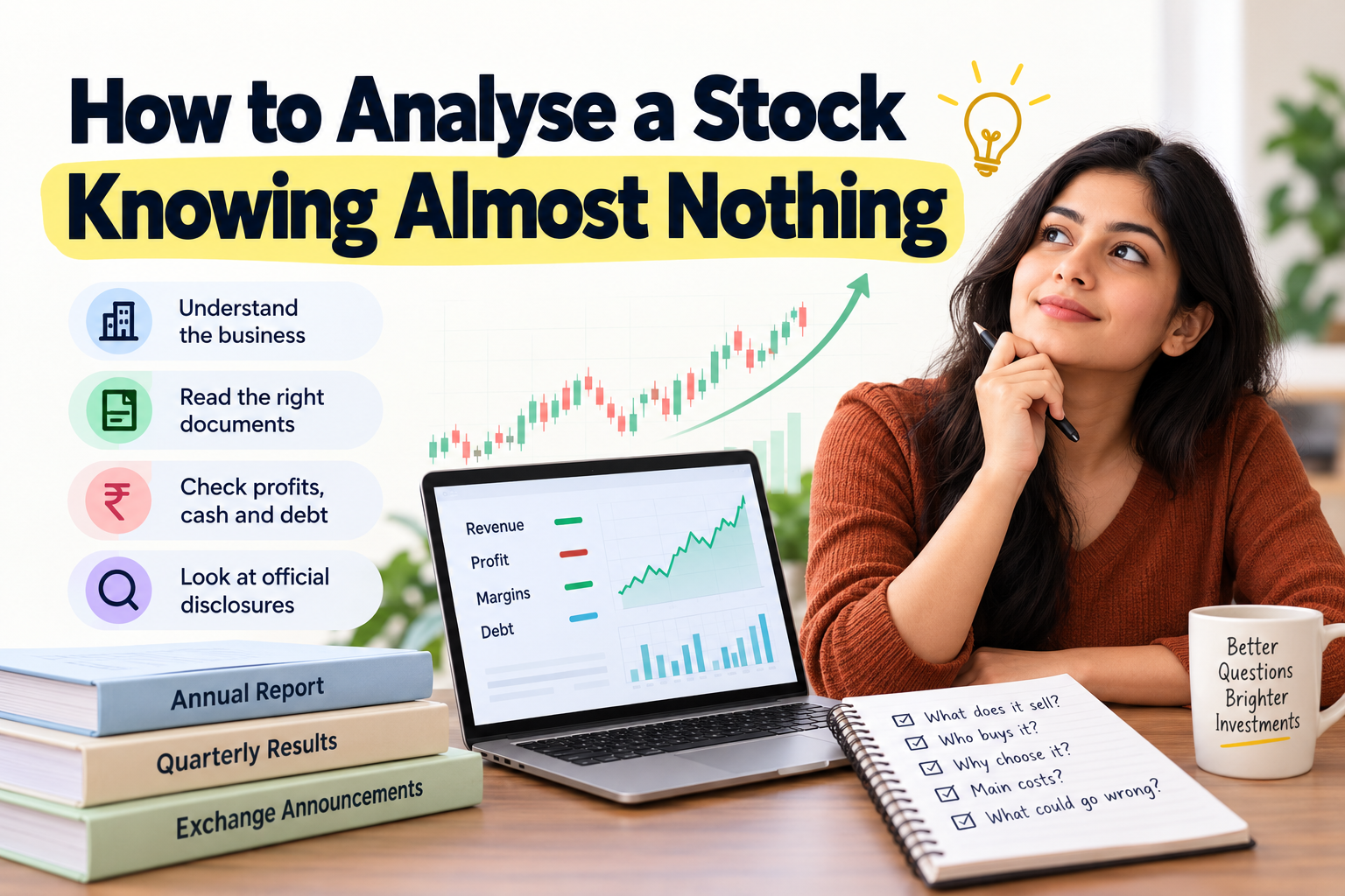 Beginner's guide to analysing a stock through its business, documents, financials and disclosures